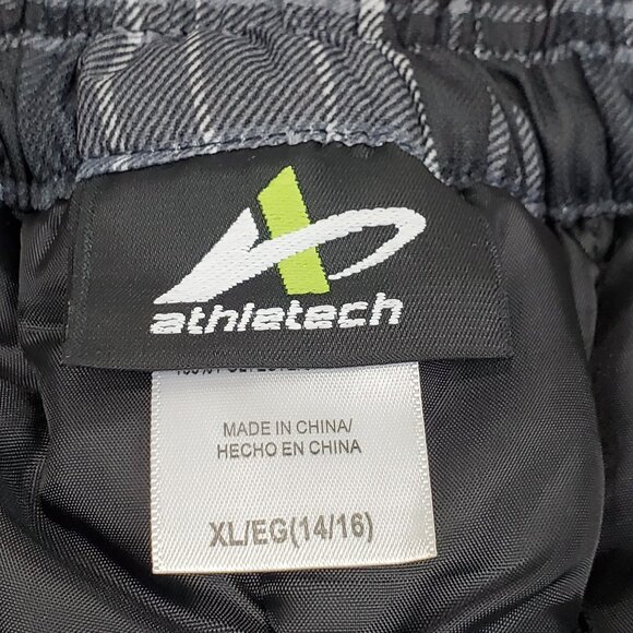Athletech Kids Gray Black White Plaid Winter Snowpants Size XL (14/16) - Picture 14 of 16